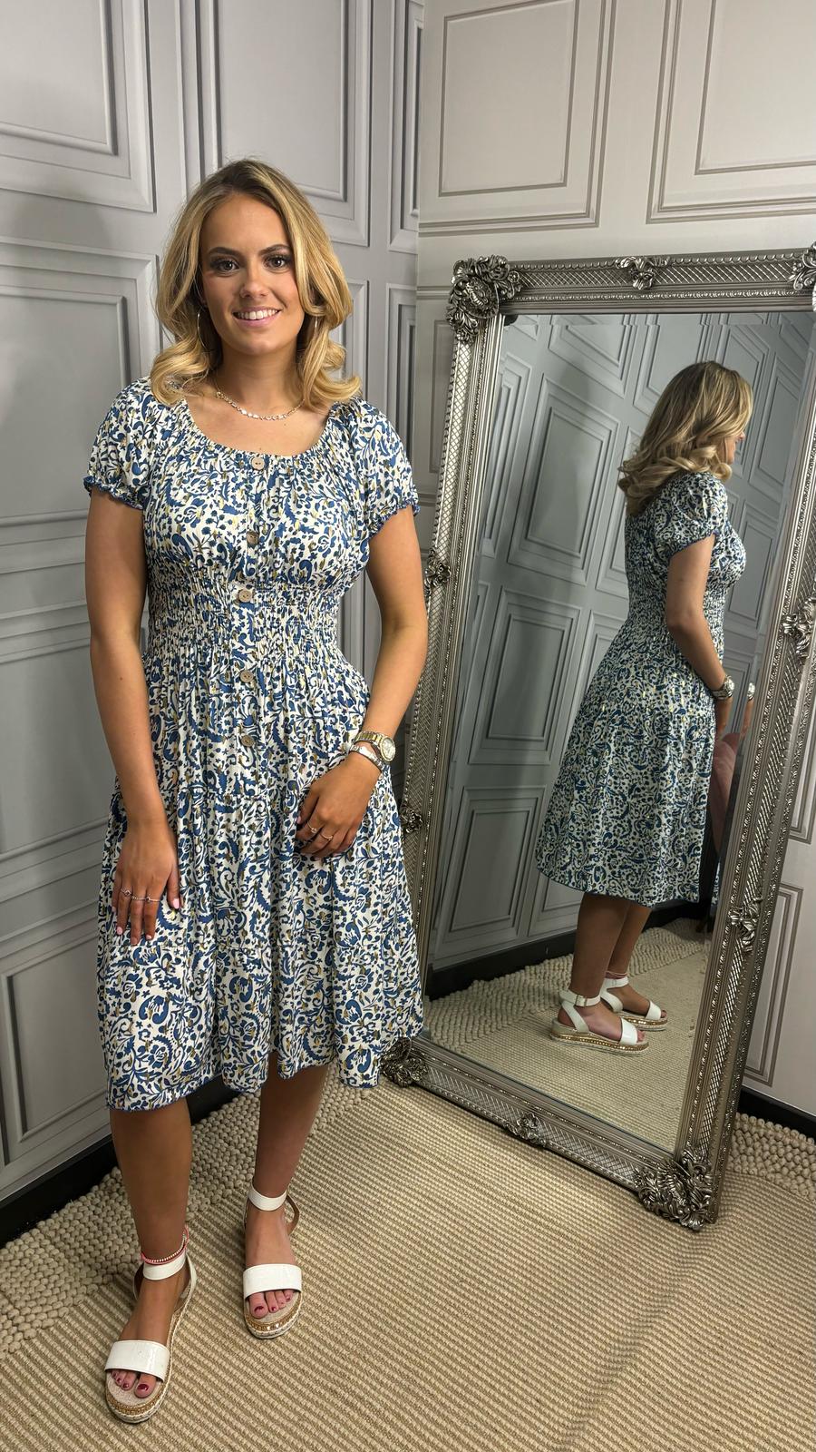 Our Summer blue - White and Blue Pattern