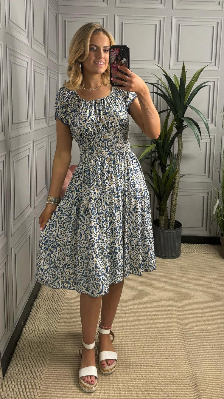 Our Summer blue - White and Blue Pattern