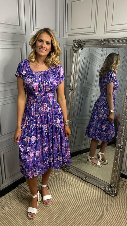 Our Summer purple lavender Floral Dress