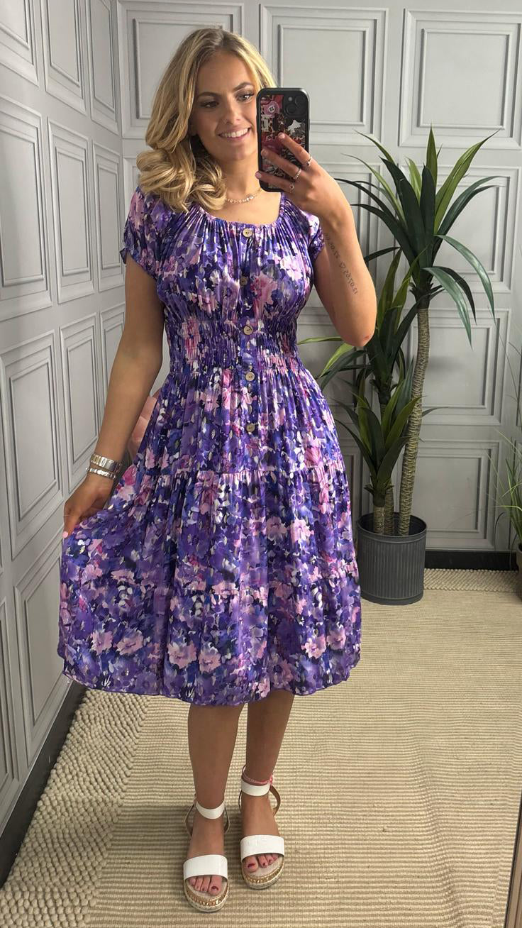 Our Summer purple lavender Floral Dress