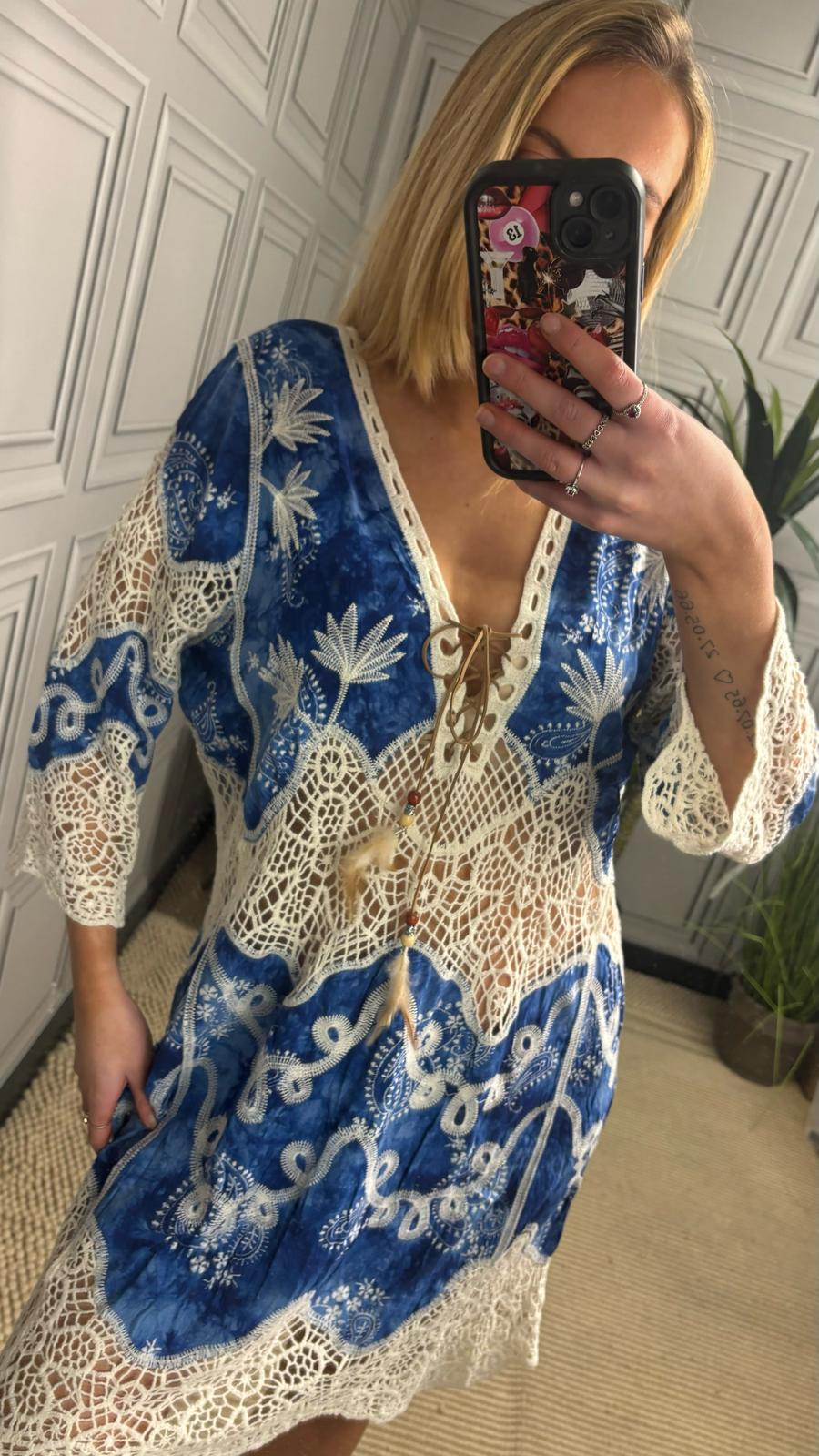 Ocean Paradise - Perfect Beach To Bar Cover Up